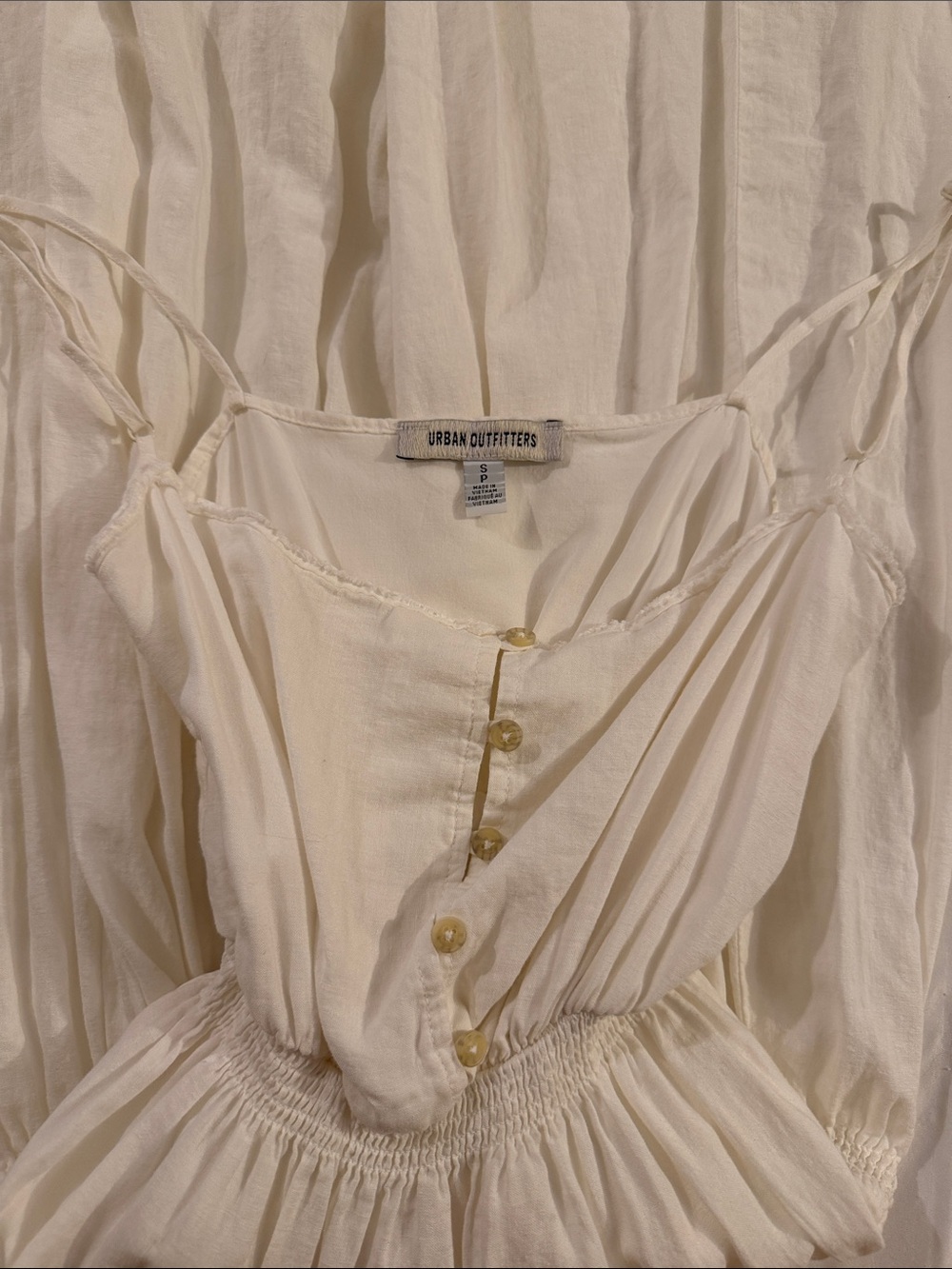 Urban Outfitters Cream Button-Front Strap Dress - Picture 3 of 3